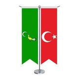 Gazne Devleti Bayrağı -17 Eski Türk Devletleri ve Türkiye - Kırlangıç-Saten T direk 2li Masa Bayrağı