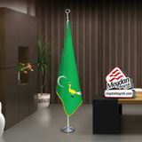 Gazneliler Bayrağı-17 Eski Türk Devleti-Ofis Makam -Toplantı Odaları -Direkli -Saçaklı Makam Bayrağı