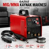 Gazsız Gazaltı Kaynak Makinesi Mıg Mma 250A 220V Elektrod Kaynak Makinası 2,5-4,0 Mm Kaynak Seti
