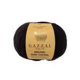 Gazzal 430 Siyah Organic Baby Cotton El Örgü Ipi