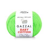 Gazzal Baby Cotton Amigurumi 50gr - Örgü İpi 3427 Fosforlu Yeşil