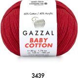Gazzal Baby Cotton Amigurumi 50GR - Örgü Ipi - Açık Bordo