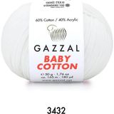 Gazzal Baby Cotton Amigurumi 50GR - Örgü Ipi - Beyaz
