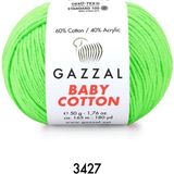 Gazzal Baby Cotton Amigurumi 50GR - Örgü Ipi - Fosfor Yeşili