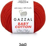 Gazzal Baby Cotton Amigurumi 50GR - Örgü Ipi - Kırmızı / Medium