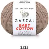 Gazzal Baby Cotton Amigurumi 50GR - Örgü Ipi - Koyu Bej