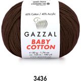Gazzal Baby Cotton Amigurumi 50GR - Örgü Ipi - Koyu Kahve
