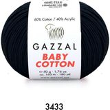 Gazzal Baby Cotton Amigurumi 50GR - Örgü Ipi - Siyah