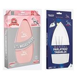 Gazzella Gazella Ütü Altlığı + Ütü Masası Kılıfı Bezi 50 X 135 Cm Pudra Set Pembe