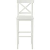 Gazzini Furniture Alaçatı Ahşap Bar Sandalyesi - Beyaz