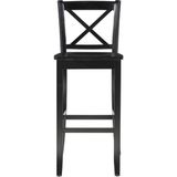 Gazzini Furniture Alaçatı Ahşap Siyah Bar Sandalyesi