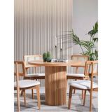 Gazzini Furniture Arya Yuvarlak Ahşap Bohem Masa 120X120 - Naturel - 120 x 120 cm