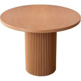 Gazzini Furniture Arya Yuvarlak Ahşap Bohem Masa 90X90 - Naturel - 90 x 90 cm