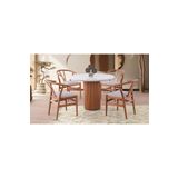 Gazzini Furniture Arya Yuvarlak Ahşap Bohem Masa 90x90