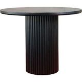 Gazzini Furniture Arya Yuvarlak Siyah Ahşap Bohem Masa 100X100