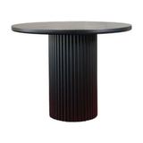 Gazzini Furniture Arya Yuvarlak Siyah Ahşap Bohem Masa 120X120