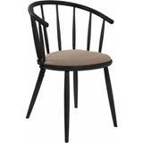 Gazzini Furniture Bamboo Ahşap Mutfak Sandalyesi - Siyah