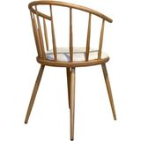 Gazzini Furniture Bamboo Natural Ahşap Mutfak Sandalyesi - Natürel - Beyaz