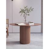 Gazzini Furniture Breeze Yuvarlak Ahşap Bohem Masa 110X110 - Ceviz - 110 x 110