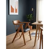 Gazzini Furniture Bristol Kolçaklı Ahşap Sandalye - Natural