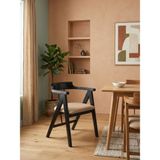 Gazzini Furniture Bristol Kolçaklı Ahşap Sandalye - Siyah