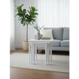Gazzini Furniture Capri 4'lü Ahşap Zigon Sehpa