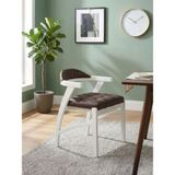 Gazzini Furniture Chelsea Kolçaklı Ahşap Sandalye - Beyaz