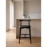 Gazzini Furniture Corne Ahşap Bar Sandalyesi - Siyah