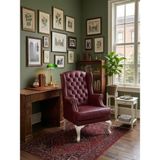 Gazzini Furniture Crown Chester Klasik Ahşap Berjer - Beyaz