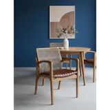 Gazzini Furniture Curva Kolçaklı Hazeranlı Ahşap Sandalye - Ceviz-Bordo