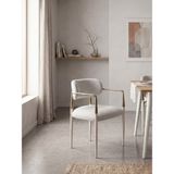 Gazzini Furniture Elegance Kolçaklı Metal Mutfak Sandalyesi - Beyaz