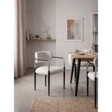 Gazzini Furniture Elegance Kolçaklı Metal Mutfak Sandalyesi - Gri