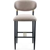 Gazzini Furniture Elegance Kolçaksız Metal Bar Sandalyesi - Siyah