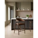 Gazzini Furniture Gazel Ahşap Bar Sandalyesi - Ceviz - Kahverengi