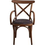 Gazzini Furniture Gazzini Thonet Kolçaklı Sandalye - Ceviz - Antrasit