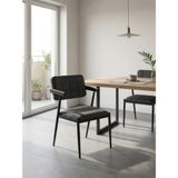 Gazzini Furniture Giza Metal Mutfak Sandalyesi - Siyah - Antrasit
