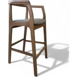 Gazzini Furniture Helsinki Ahşap Ceviz Bar Sandalyesi