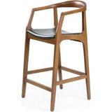 Gazzini Furniture Helsinki Iskandinav Ahşap Ceviz Bar Sandalyesi
