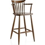Gazzini Furniture Hudson Ahşap Ceviz Bar Sandalyesi