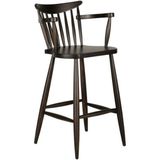 Gazzini Furniture Hudson Ahşap Koyu Ceviz Bar Sandalyesi