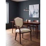Gazzini Furniture Kupa Klasik Kolçaklı Ahşap Sandalye - Ceviz