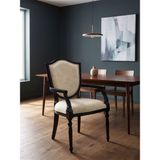 Gazzini Furniture Kupa Klasik Kolçaklı Ahşap Sandalye - Siyah