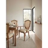 Gazzini Furniture Kupa Kolçaklı Hazeranlı Ahşap Sandalye - Açık Ceviz