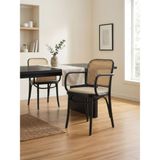 Gazzini Furniture Lema Kolçaklı Ahşap Sandalye - Siyah