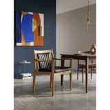 Gazzini Furniture Levi Kapitone Döşemeli Ahşap Sandalye - Natural