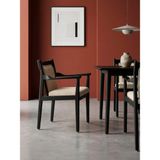 Gazzini Furniture Levi Kapitone Döşemeli Ahşap Sandalye - Siyah