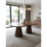 Gazzini Furniture Ligna Açılır Masif Ahşap Yemek Masası - Ceviz - 90 x 160