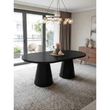 Gazzini Furniture Ligna Açılır Masif Ahşap Yemek Masası - Siyah - 90 x 160
