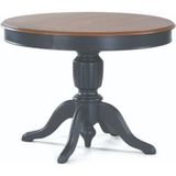 Gazzini Furniture Lindon Baba Ayak Yuvarlak Açılır Masa 100X100 - 100 x 100 - Antrasit - Ceviz