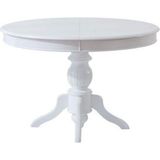 Gazzini Furniture Lindon Baba Ayak Yuvarlak Açılır Masa 100X100 - Beyaz - 100 x 100